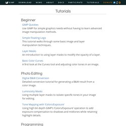 Tutorials on gimp.org