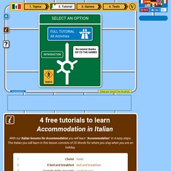 4 Italian tutorials to learn Accommodation free online