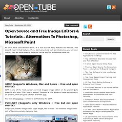 Open Source and Free Image Editors & Tutorials – Alternatives To Photoshop, Microsoft Paint