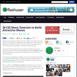 30 CSS Menu Tutorials to Build Attractive Menus