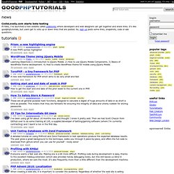 Good PHP Tutorials - Beginner To Advanced PHP Programming Tutorials