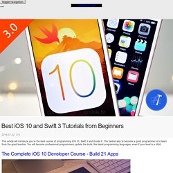 Best iOS 10 and Swift 3 Tutorials from Beginners