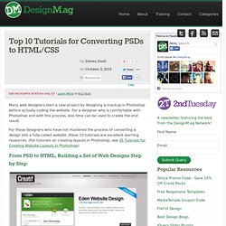 Top 10 Tutorials for Converting PSDs to HTML/CSS - Web Design Blog – DesignM.ag