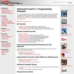Tutorials - Advanced C, C++, Graphics, Computer Science Tutorials