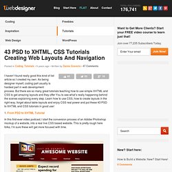 43 PSD to XHTML, CSS Tutorials Creating Web Layouts And Navigation - StumbleUpon