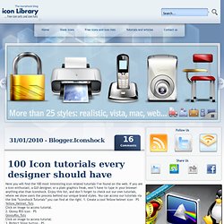 100 Icon tutorials every designer should have