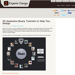 50 Awesome jQuery Tutorials to Help You Design