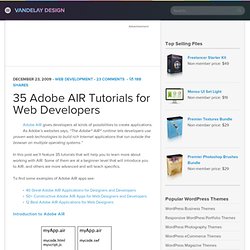 35 Adobe AIR Tutorials for Web Developers
