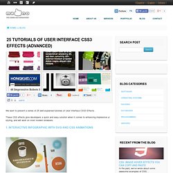 25 Tutorials Of User Interface CSS3 Effects (Advanced) Design