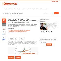Cool jQuery Clock Tutorials (Analog and Digital)