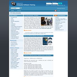 Online software tutorials, training CDs, Photoshop Tutorials, Dreamweaver Tutorials, Apple Tutorials from vtc.com