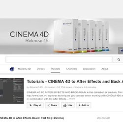 Tutorials - CINEMA 4D to After Effects and Back Again