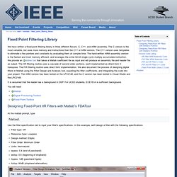 IEEE UCSD [tutorials:fixed_point_filtering_library] - Waterfox