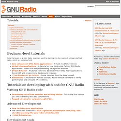 GNU Radio - Tutorials - gnuradio.org