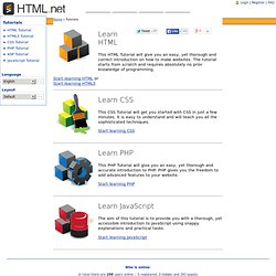 Tutorials - HTML.net