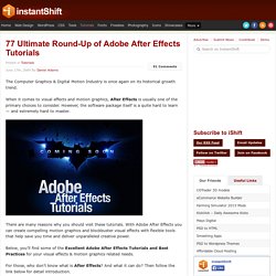 77 Ultimate Round-Up of Adobe After Effects Tutorials