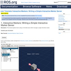 rviz/Tutorials/Interactive Markers: Writing a Simple Interactive Marker Server