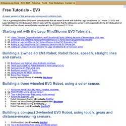 EV3-G tutorials for the Lego MindStorms Education and Home kits