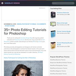 35+ Photo Editing Tutorials for Photoshop