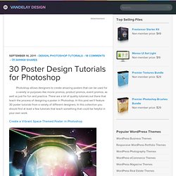 30 Poster Design Tutorials for Photoshop