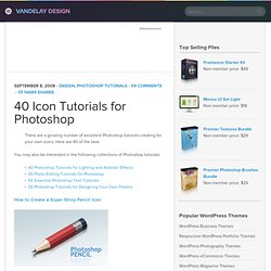 40 Icon Tutorials for Photoshop