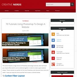 70 Tutorials Using Photoshop To Design A Website