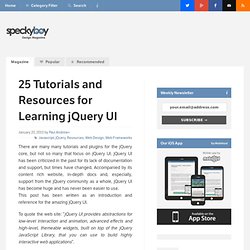 25 Tutorials and Resources for Learning jQuery UI