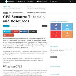 GPS Sensors: Tutorials and Resources