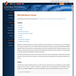 CTM: Matlab Basics Tutorial