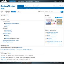 SP Tutorials - SketchyPhysicsWiki