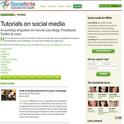 Tutorials on social media