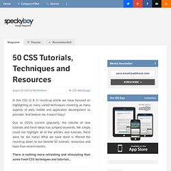 50 Refreshing CSS Tutorials, Techniques and Resources :Speckyboy Design Magazine