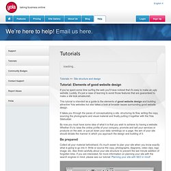 Tutorials: Tutorial: Elements of good website design
