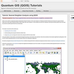 Nearest Neighbor Analysis using QGIS