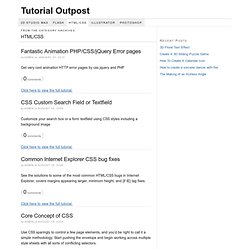 HTML/CSS Tutorials on Tutorial Outpost – Photoshop Tutorials, Flash Tutorials, and more!
