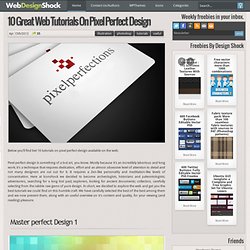 10 great web tutorials on pixel perfect design