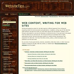 Web Content Tutorials