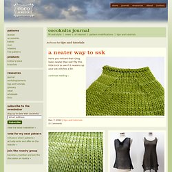 tips and tutorials – cocoknits by julie weisenberger