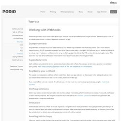 Tutorials: Working with webhooks - Podio