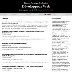 PA Foulquier - Développeur Web - LAMP - Symfony 2