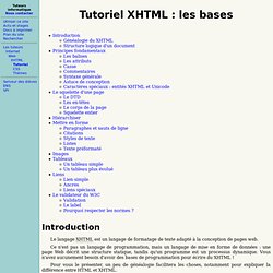 Tutoriel xHTML