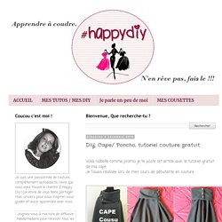 DIY: Cape/ Poncho, tutoriel couture gratuit Bettinael.Passion.Couture.Made in france