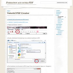 Tutoriel PDF Creator - Formation aux outils PDF