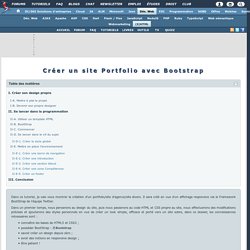 Tutoriel HTML Bootstrap