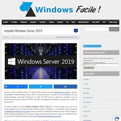 Tutoriel installer Windows Server 2019