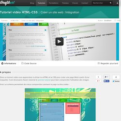 Tutoriel Vidéo HTML-CSS : Créer un site web : Intégration