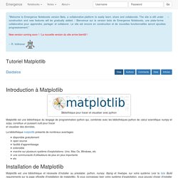 Tutoriel Matplotlib