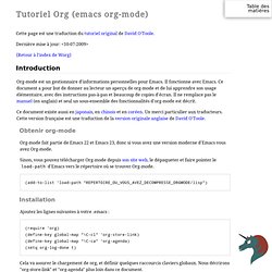 Tutoriel Org (emacs org-mode)