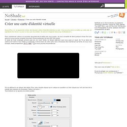 Tutoriel Photoshop | Créer une carte d'identité virtuelle