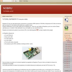 TUTORIEL RAPSBERRY PI mesures météo